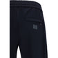 Blue Polyamide Athletic Pants