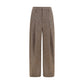 Brown Wool Oves Aries Casual Pants