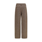 Brown Wool Oves Aries Casual Pants