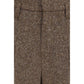 Brown Wool Oves Aries Casual Pants
