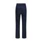 Blue Polyester Cropped Jeans