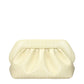 Beige Leather Clutch Bag