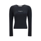 Black Cotton Long Sleeve T-Shirt