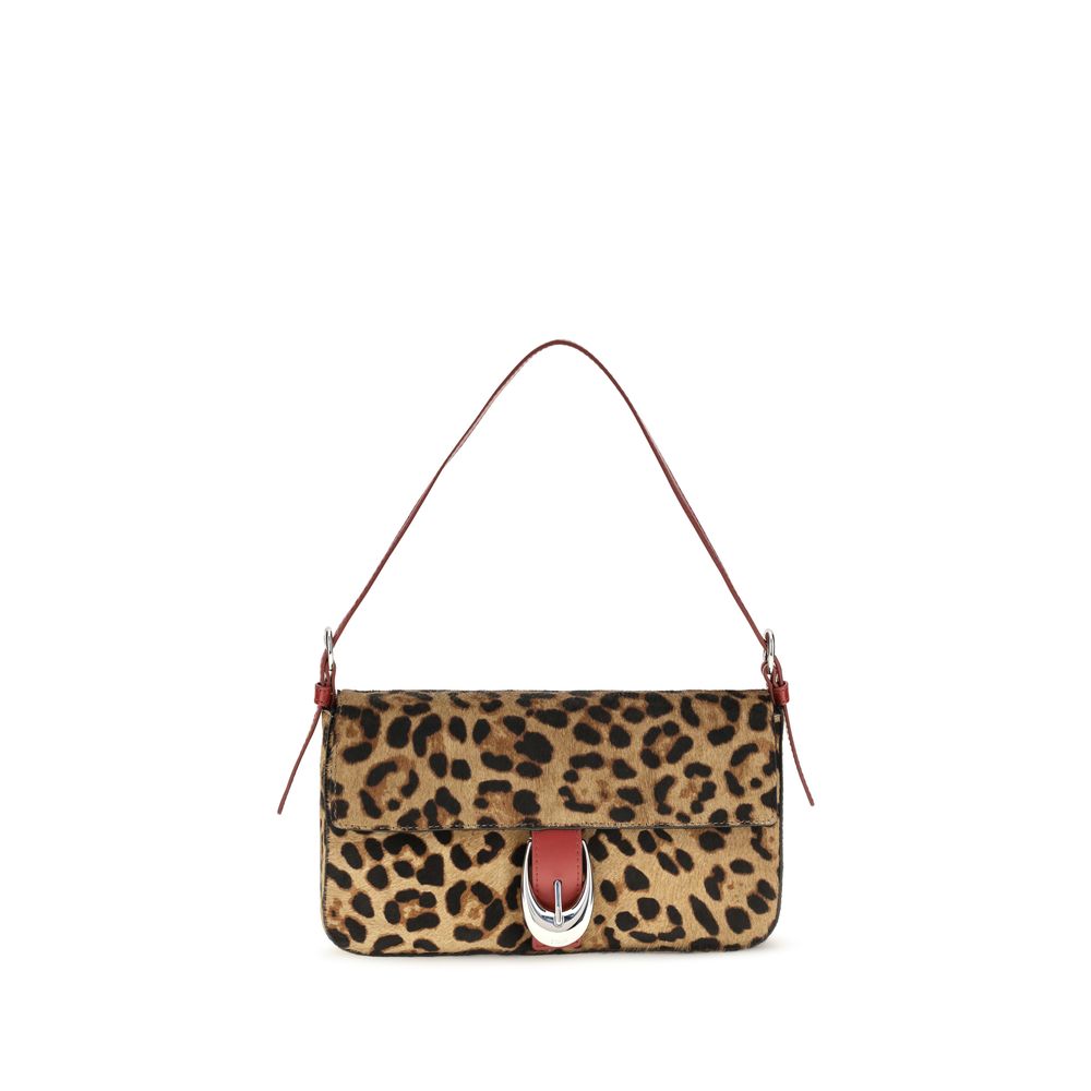 Beige Calf Leather Bos Taurus Shoulder Bag