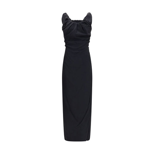 Black Viscose Casual Dress