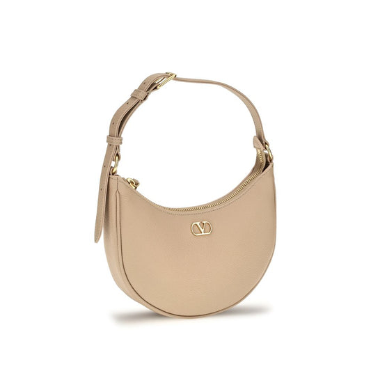Beige Calf Leather Bos Taurus Shoulder Bag