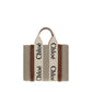 Brown Linen Handbag