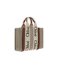 Brown Linen Handbag