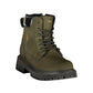 Green Polyester Ankle Boots