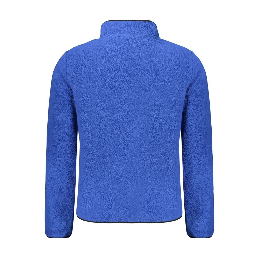 Blue Polyester Men Sweatshirt