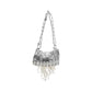 Silver Stainless Steel Shoulder Bag
