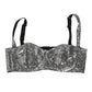 Silver Sequined Nyon Balconnet Bra Underwear