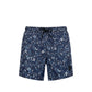 Blue Polyester Men Swim Short
