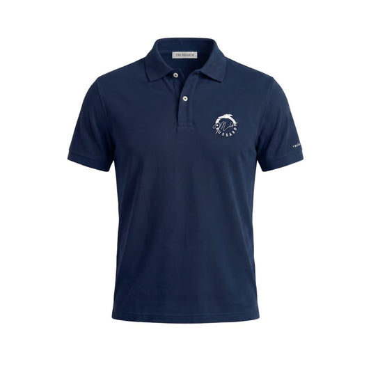 Blue Cotton Men's Polo Shirt