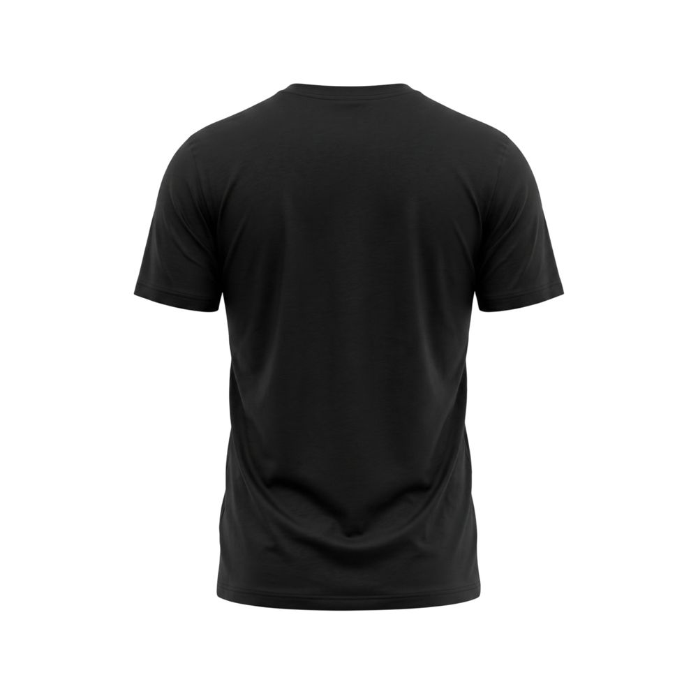 Black Cotton Men T-Shirt