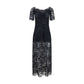Black Polyamide Long Dress