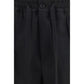 Black Cotton Chino Pants