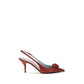 Red Calf Leather Bos Taurus High Heel Pumps