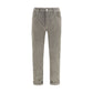 Gray Cotton Casual Pants