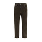 Brown Cotton Casual Pants