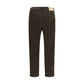 Brown Cotton Casual Pants