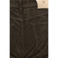 Brown Cotton Casual Pants
