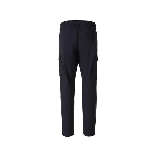 Blue Polyester Cargo Pants