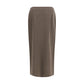 Brown Silk Long Skirt