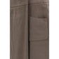 Brown Silk Long Skirt