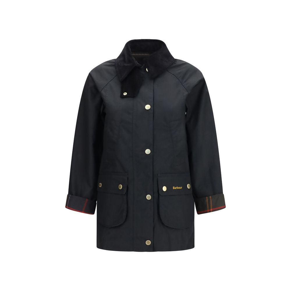 Black Cotton Full-Length Jacket