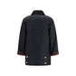 Black Cotton Full-Length Jacket