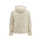 Beige Nylon Full-Length Jacket