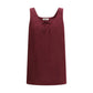 Bordeaux Linen Casual Dress