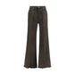 Bicolor Cotton Flared Jeans