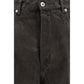 Bicolor Cotton Flared Jeans