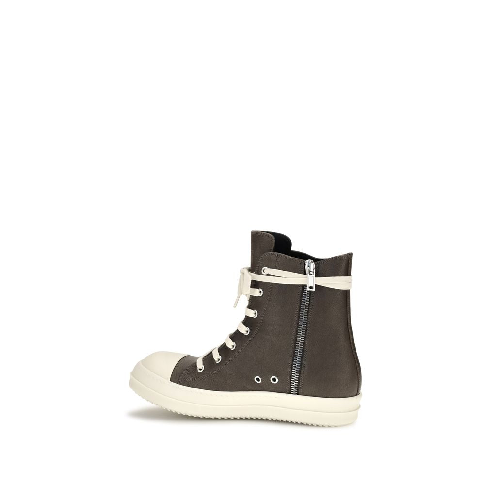Brown Calf Leather Bos Taurus High Top Sneakers