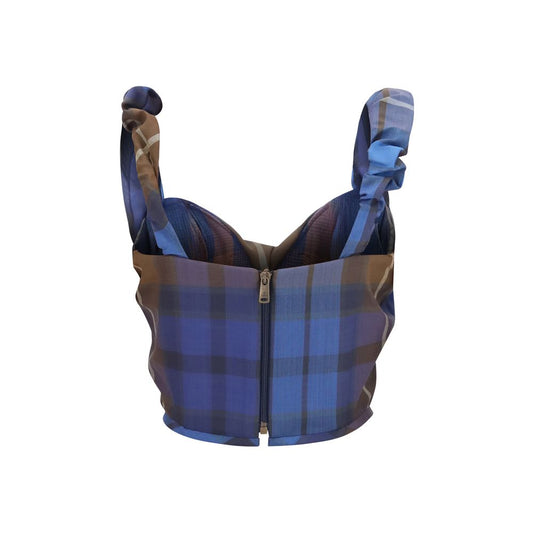 Blue Polyester Corset