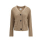 Beige Cashmere Cardigan