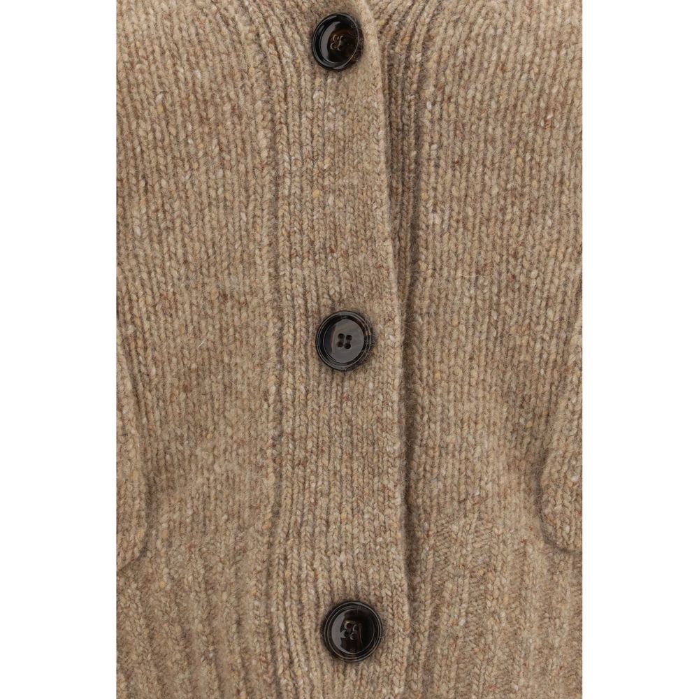 Beige Cashmere Cardigan