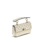 Beige Calf Leather Bos Taurus Handbag