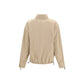 Beige Cotton Full-Length Jacket