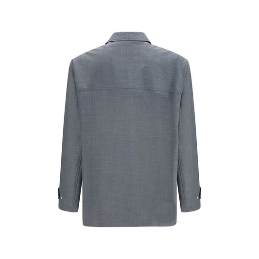 Gray Wool Oves Aries Full-Length Jacket