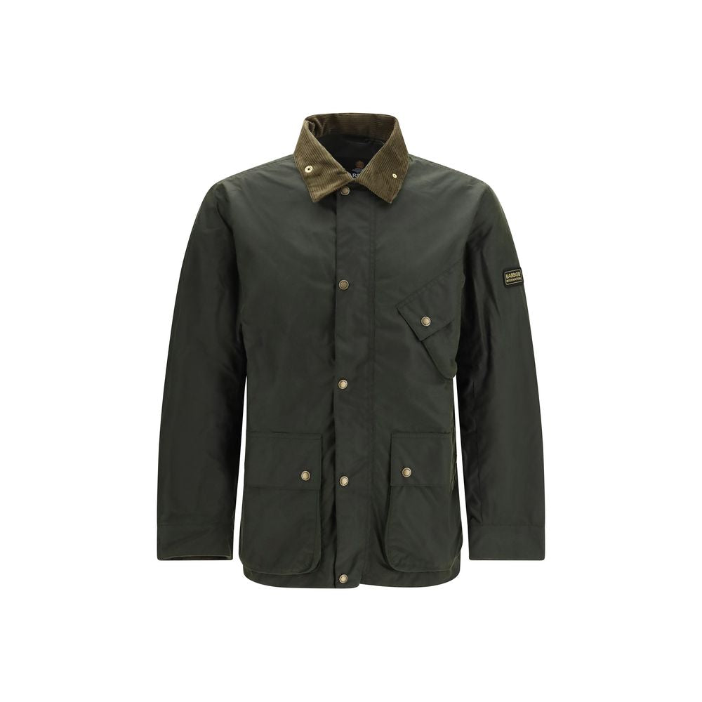 Bicolor Cotton Full-Length Jacket