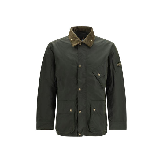 Bicolor Cotton Full-Length Jacket