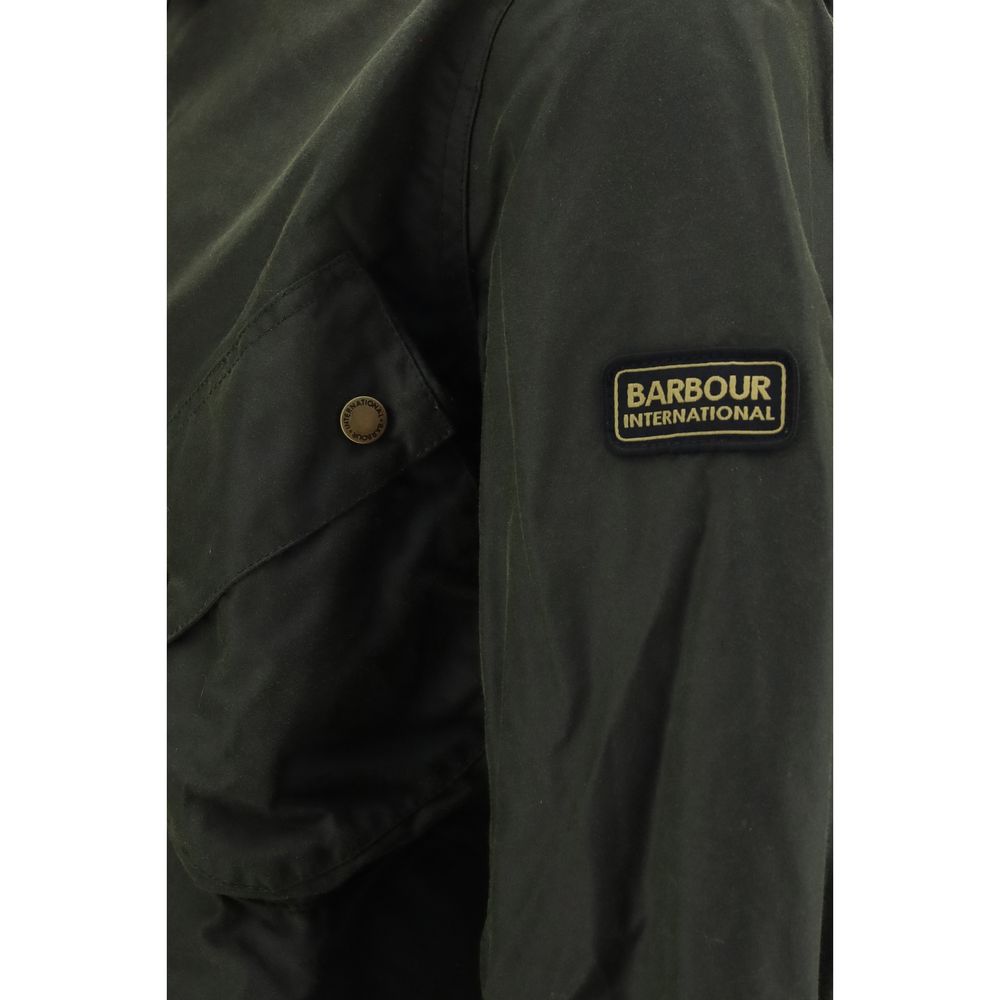 Bicolor Cotton Full-Length Jacket