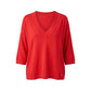 Red Viscose Women Sweater