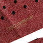 Maroon Polka Dot Over The Calf Accessory Socks