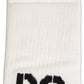 Men White Cotton Over The Calf Accessory Socks
