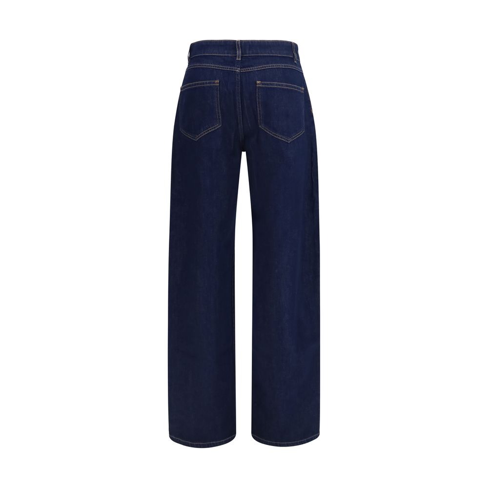 Blue Cotton Relaxed Fit Jeans
