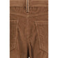 Brown Cotton Casual Pants